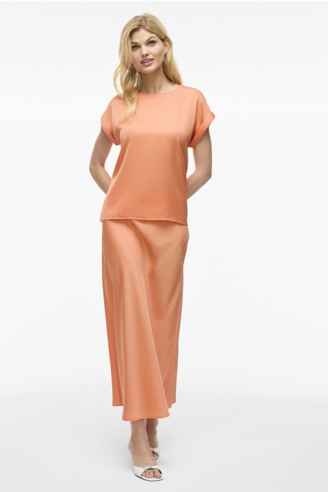Vila viellette s/s satin top - noos